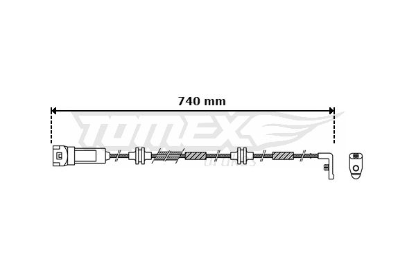 TOMEX BRAKES Kulumisenilmaisin, jarrupala TX 30-33